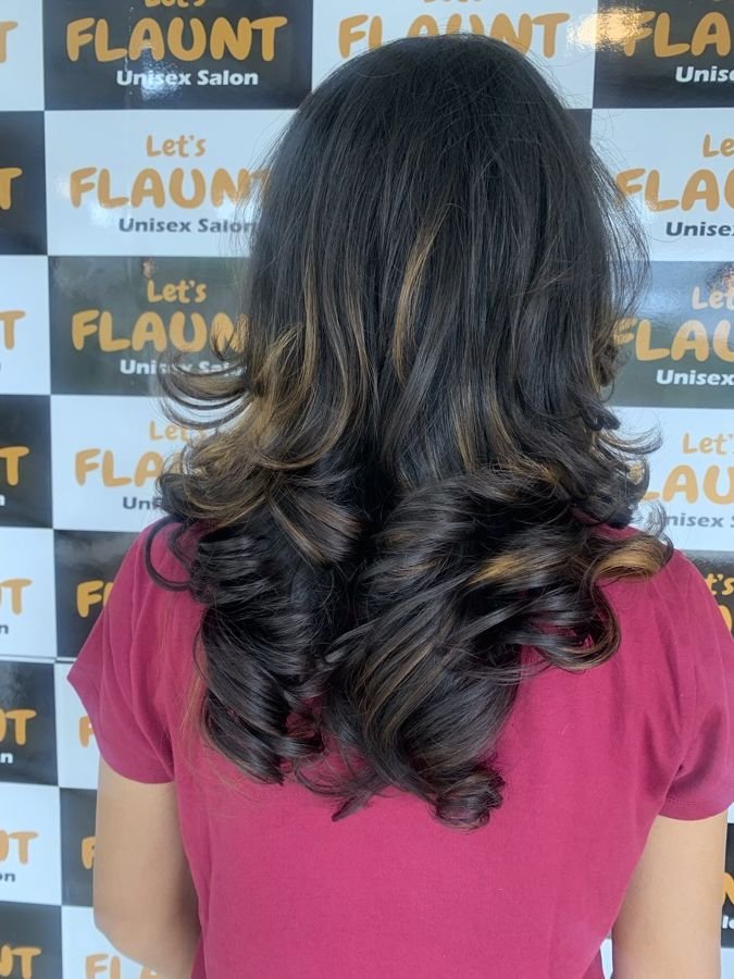 Curls Highlights at Let's Flaunt salon, Mallasandra Bengaluru