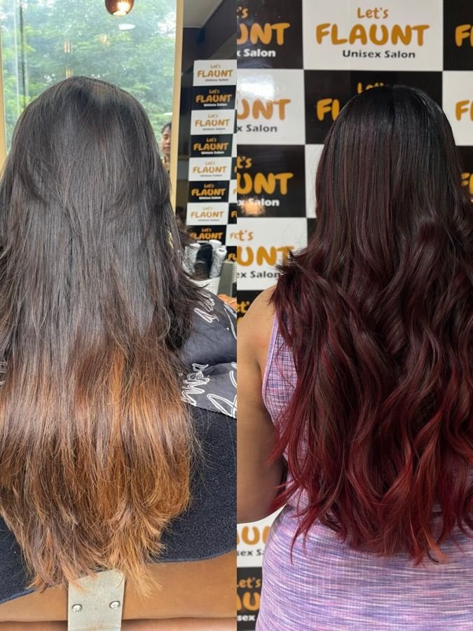 Colour Transformations at Let's Flaunt salon, Mallasandra Bengaluru