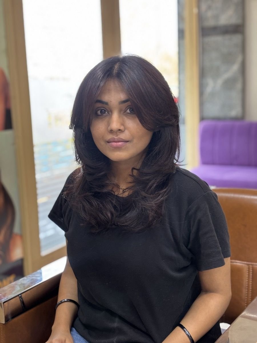 Layered Cut at Let's Flaunt salon, Mallasandra Bengaluru